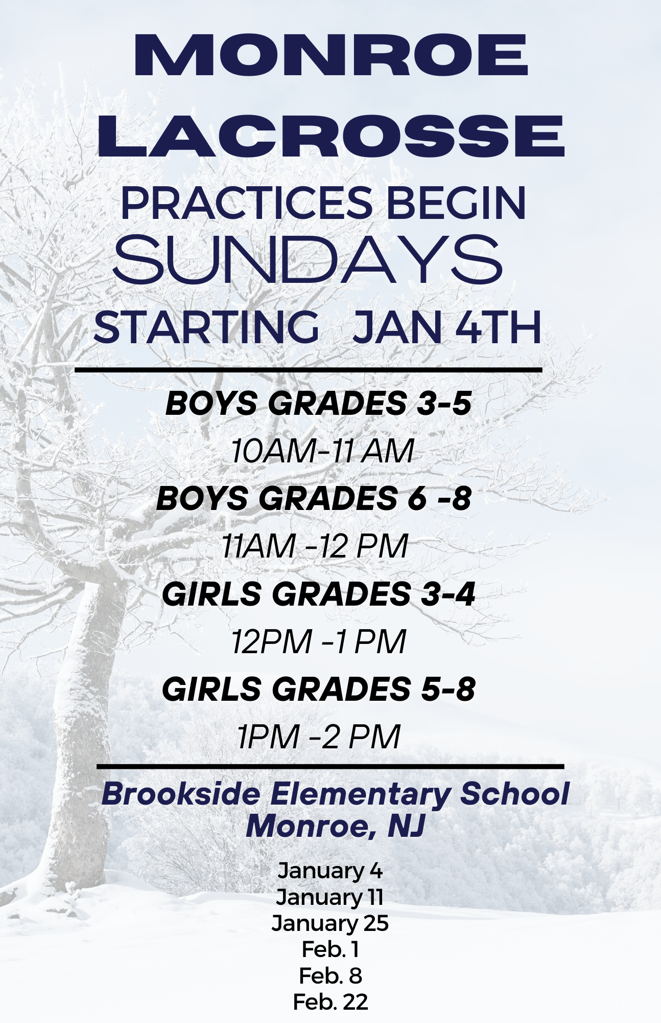 Black &amp; White SImple Welcome Winter Flyer (5)