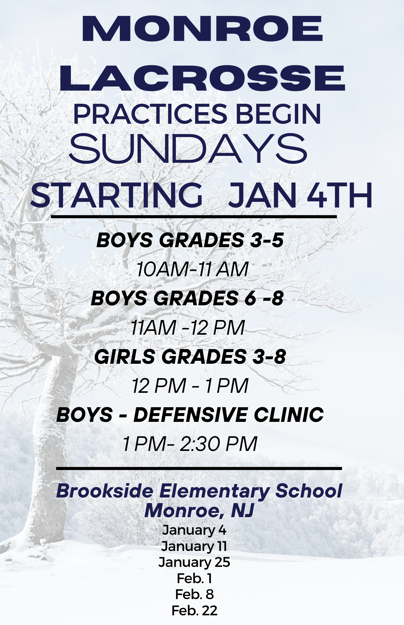 Black &amp; White SImple Welcome Winter Flyer (7)